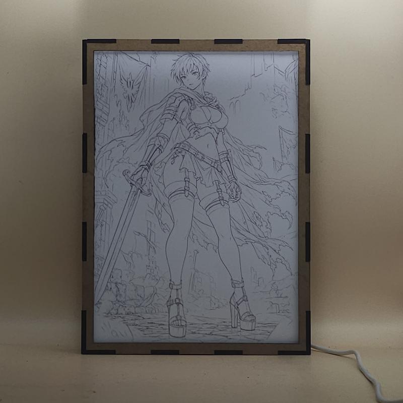 Lámpara Casca - Berserk - Guerrera en Ruinas - lámpara apagada