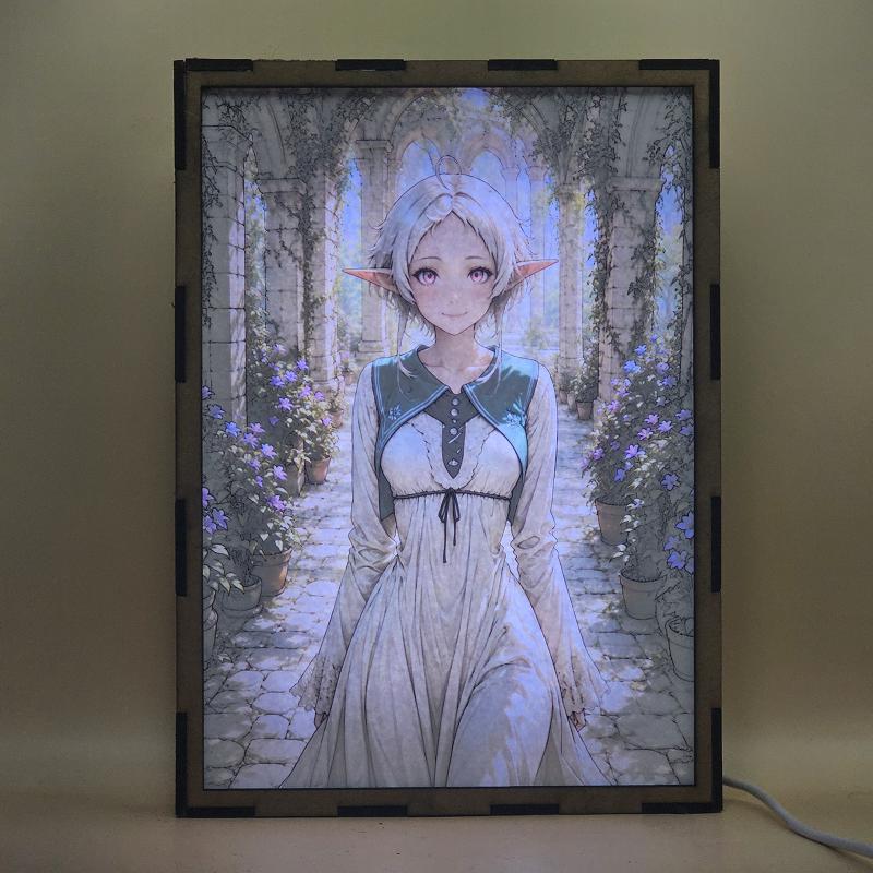 Lámpara Sylphiette - Mushoku Tensei - lámpara encendida con luz ambiente
