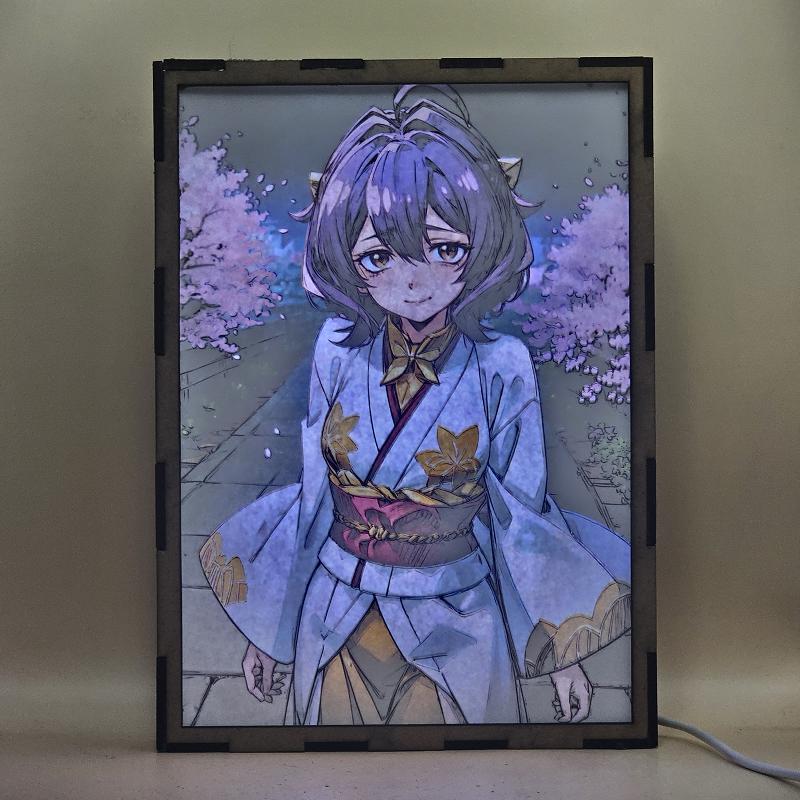 Lámpara Utena Hiiragi - Mahou Shoujo ni Akogarete - lámpara encendida con luz ambiente