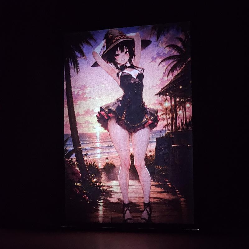 Lámpara Megumin - KonoSuba - lámpara encendida