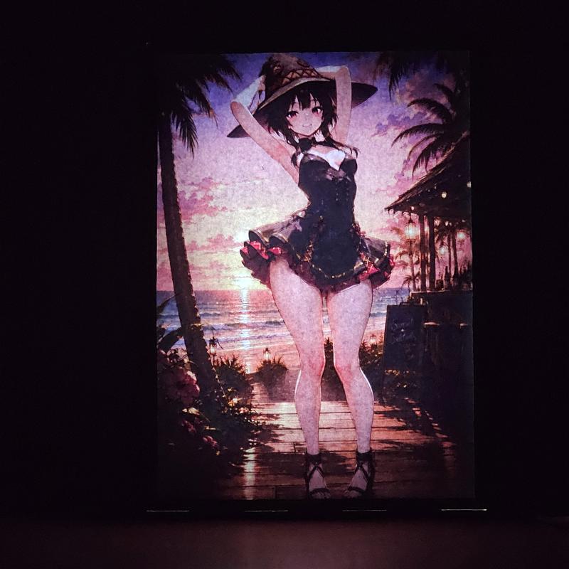 Lámpara Megumin - KonoSuba - lámpara encendida