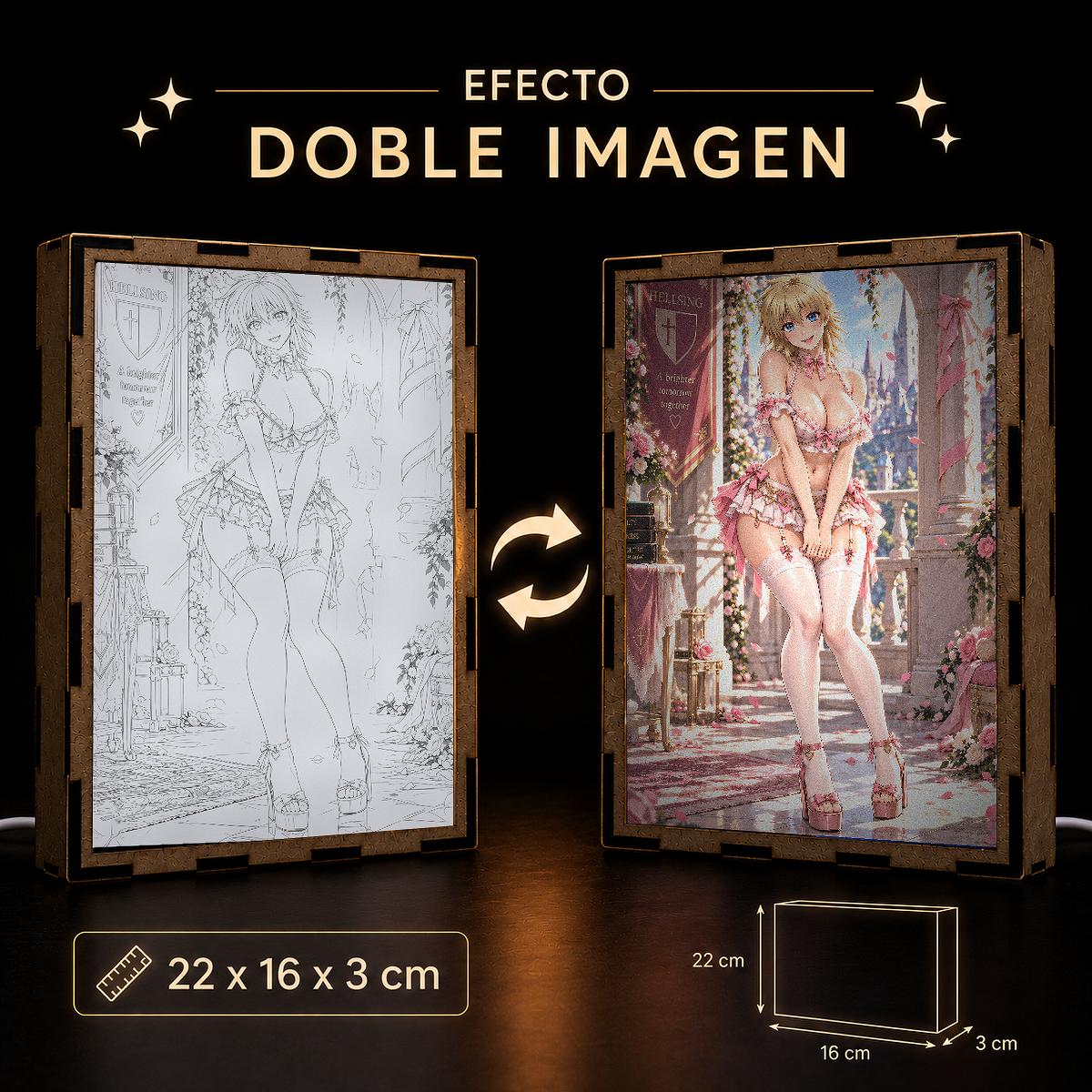 Lámpara LED Seras Victoria Hellsing - Jardín de rosas - producto AnimeWaifu
