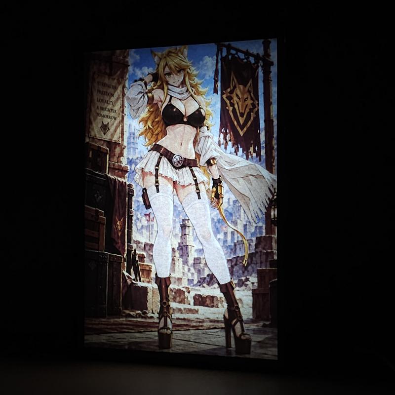 Lámpara LED Leone Akame ga Kill! - Fortaleza del lobo - lámpara encendida