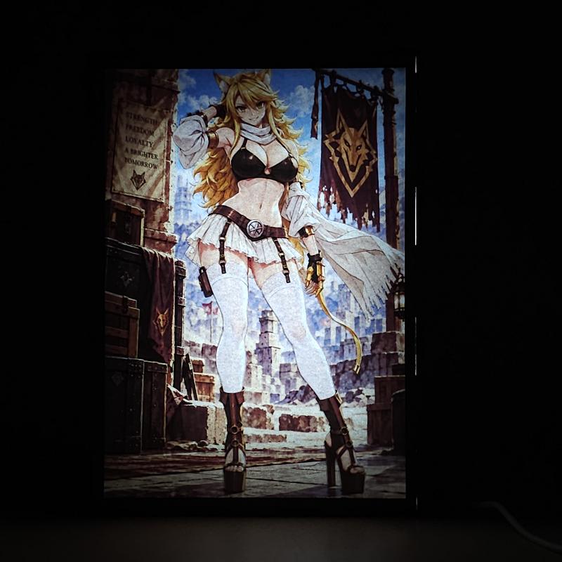 Lámpara LED Leone Akame ga Kill! - Fortaleza del lobo - lámpara encendida