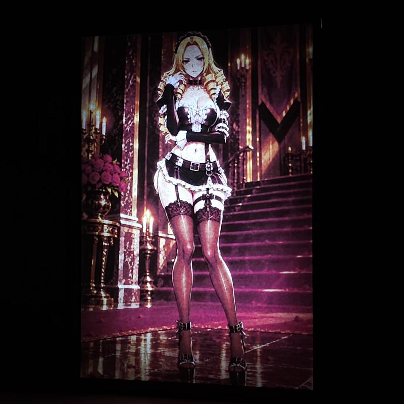Lámpara LED Solution Epsilon Overlord - Sirvienta en gran salón - lámpara encendida