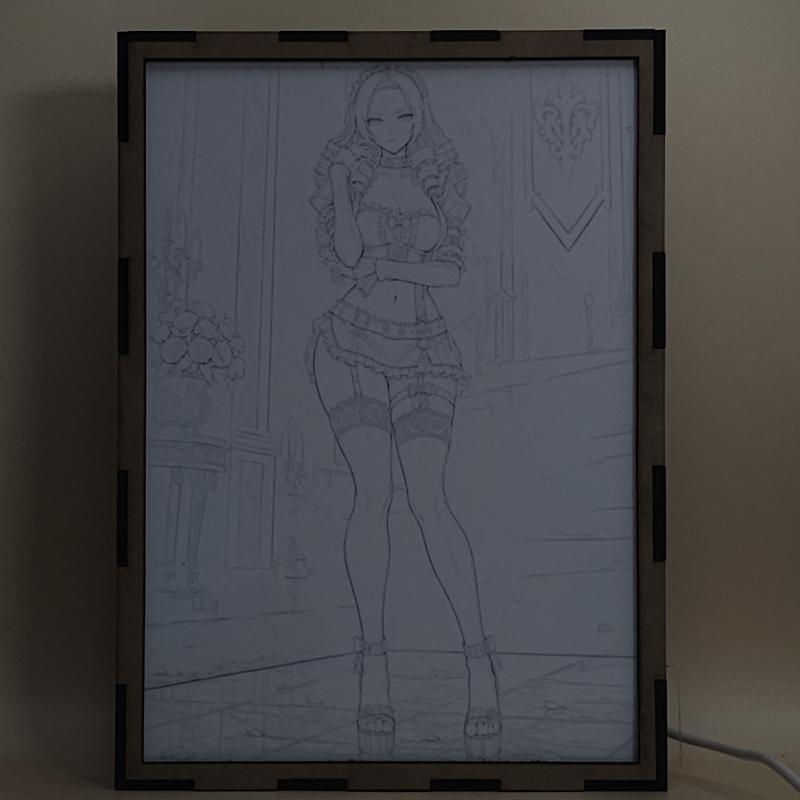 Lámpara LED Solution Epsilon Overlord - Sirvienta en gran salón - lámpara apagada