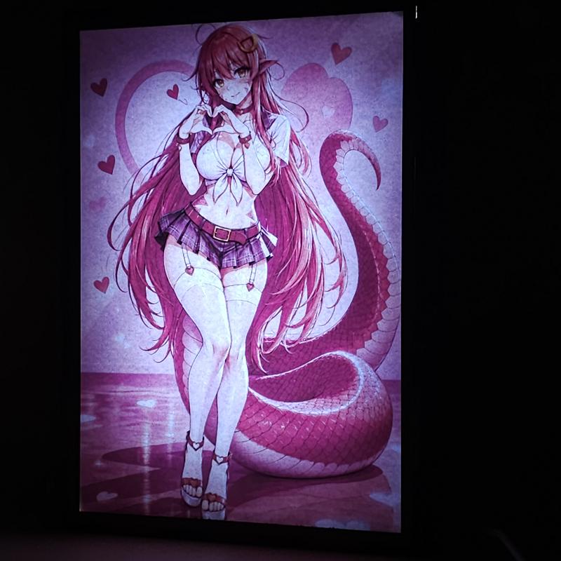 Lámpara LED Miia - Monster Musume - Corazones - lámpara encendida