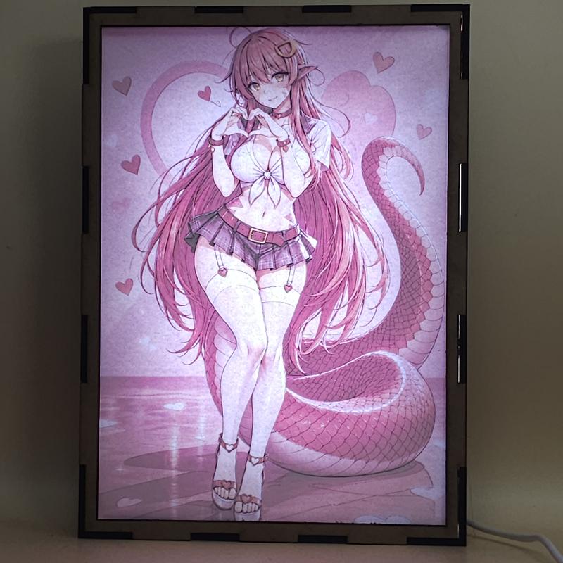 Lámpara LED Miia - Monster Musume - Corazones - lámpara encendida con luz ambiente