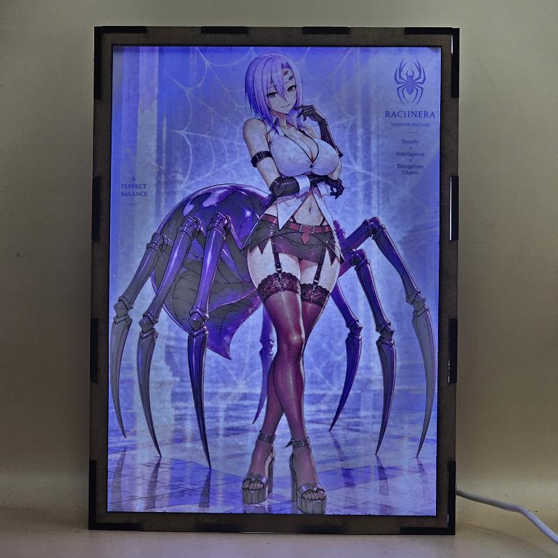 Lámpara LED Rachnera Arachnera - Monster Musume - Telarañas - lámpara encendida con luz ambiente