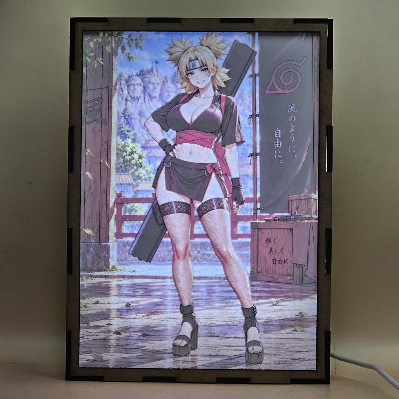 Lámpara LED Temari - Naruto - Konoha - lámpara encendida con luz ambiente