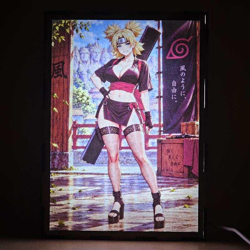 Lámpara LED Temari - Naruto - Konoha - lámpara encendida