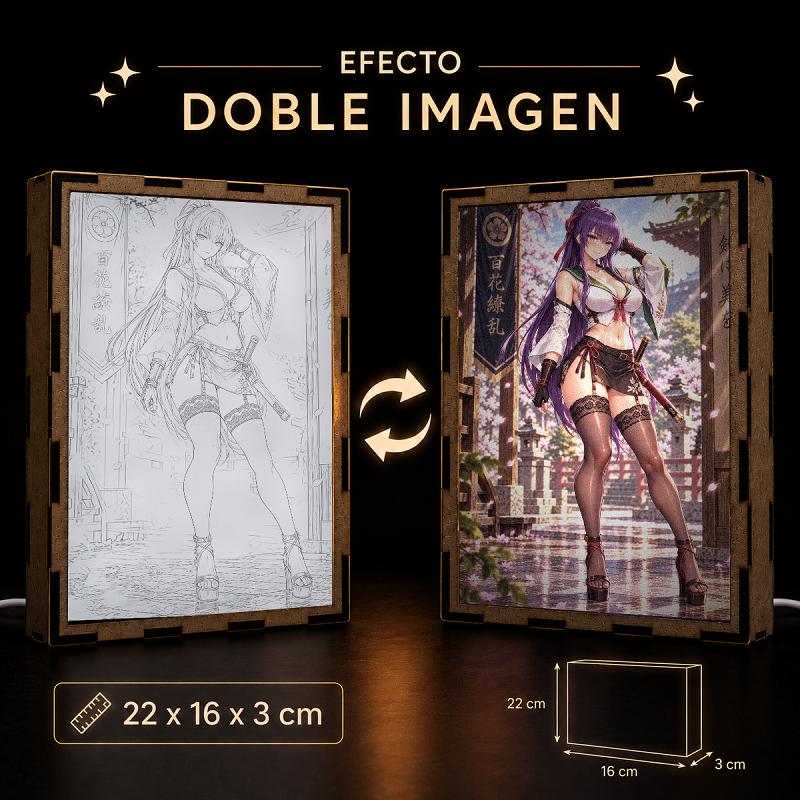 Lámpara LED Saeko Busujima - Highschool of the Dead - Sendero de Cerezos - producto AnimeWaifu