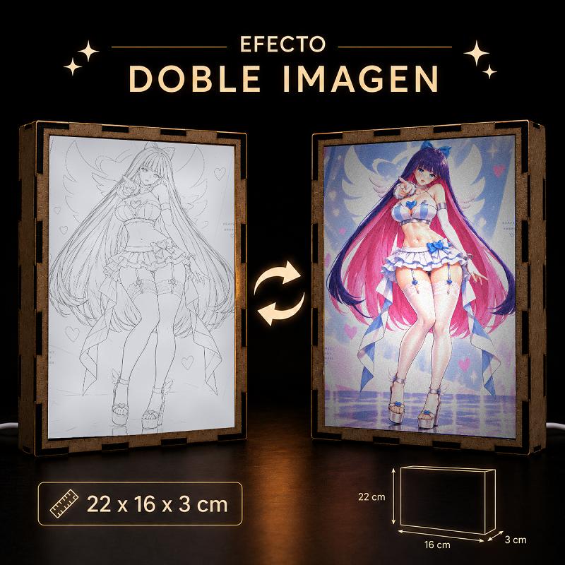 Lámpara LED Stocking Anarchy - Panty & Stocking - Ángel de Corazones - producto AnimeWaifu