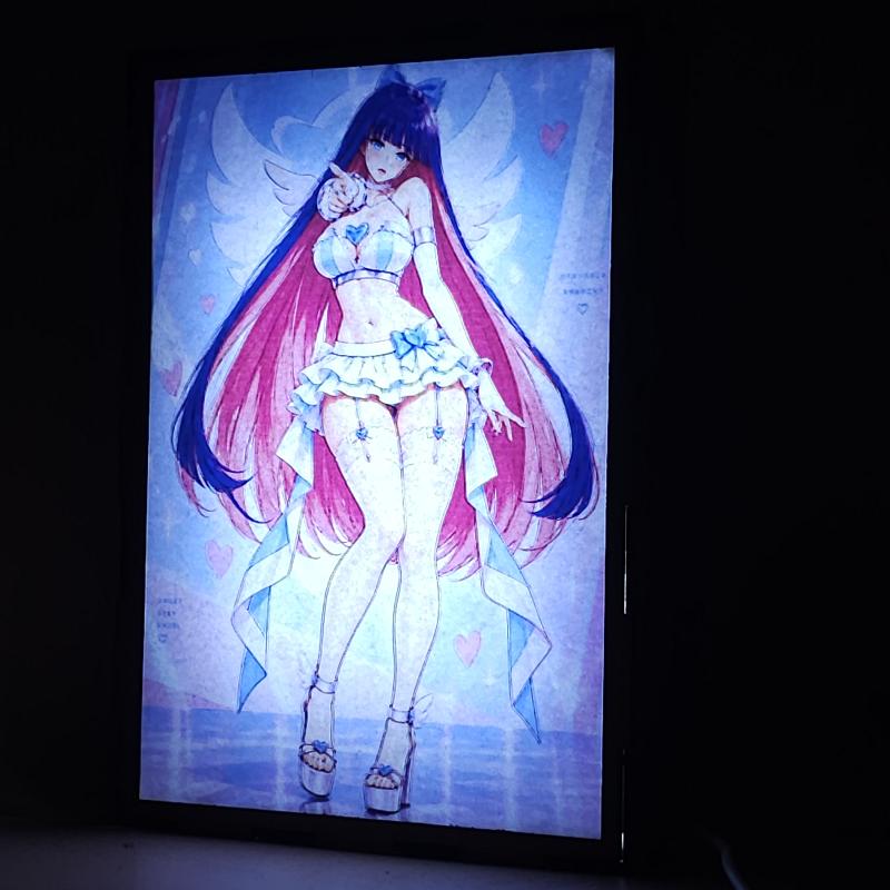 Lámpara LED Stocking Anarchy - Panty & Stocking - Ángel de Corazones - lámpara encendida