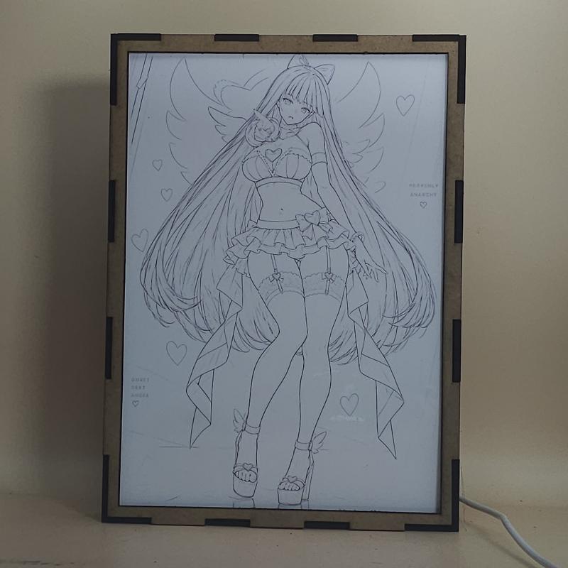 Lámpara LED Stocking Anarchy - Panty & Stocking - Ángel de Corazones - lámpara apagada