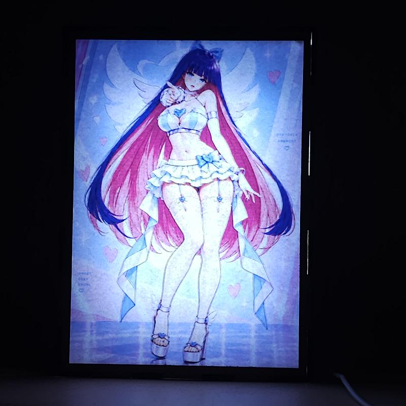 Lámpara LED Stocking Anarchy - Panty & Stocking - Ángel de Corazones - lámpara encendida
