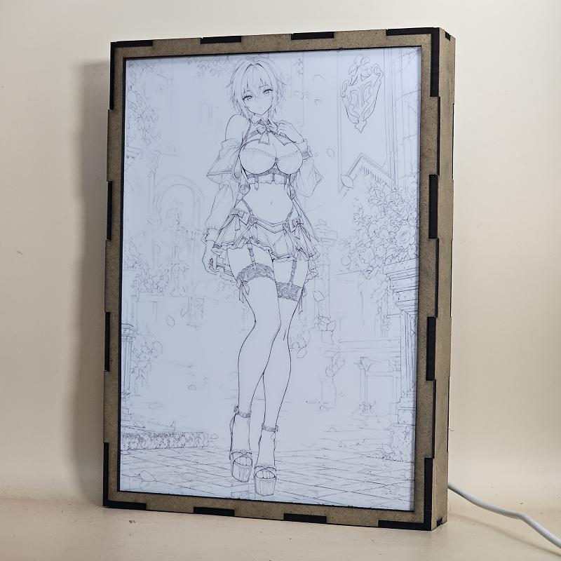Lámpara LED Xenovia Quarta - High School DxD - Jardín de Rosas Azules - lámpara apagada