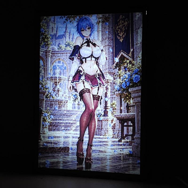 Lámpara LED Xenovia Quarta - High School DxD - Jardín de Rosas Azules - lámpara encendida