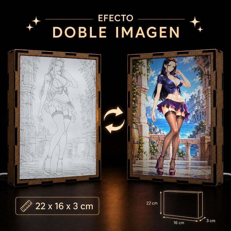 Lámpara Nico Robin – One Piece, con falda acampanada - producto AnimeWaifu
