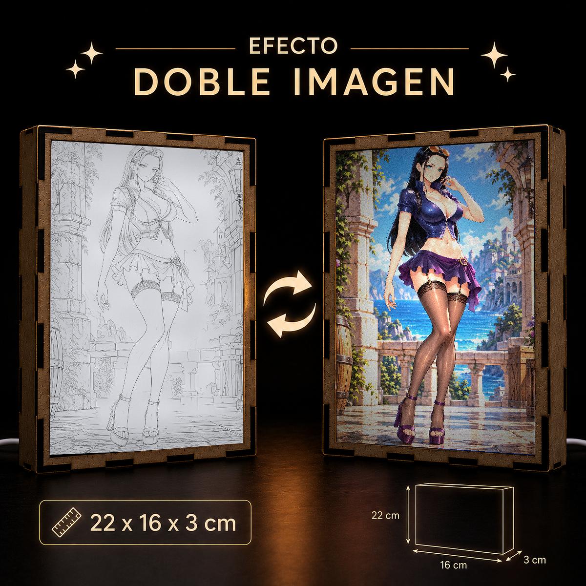 Lámpara Nico Robin – One Piece, con falda acampanada - producto AnimeWaifu