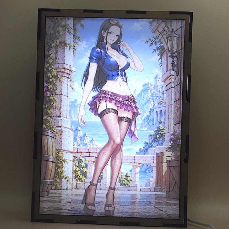 Lámpara Nico Robin – One Piece | Falda de volantes - lámpara encendida con luz ambiente