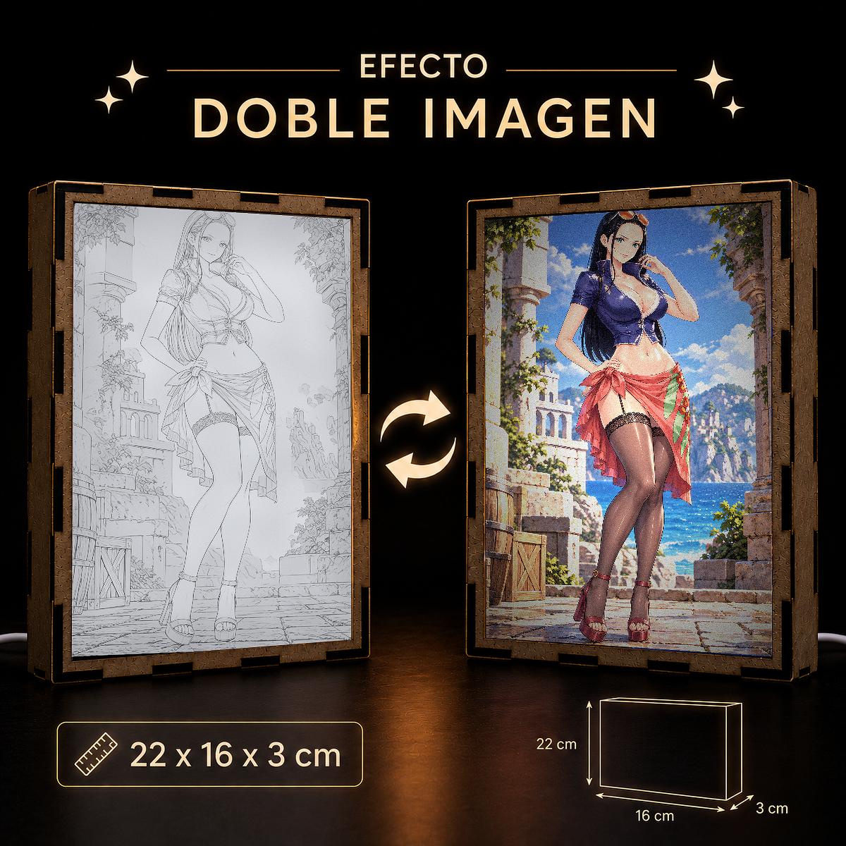Lámpara Nico Robin – One Piece | Pareo rojo - producto AnimeWaifu