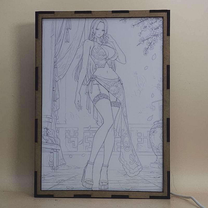 Lámpara LED Boa Hancock One Piece Rosa Oriental - lámpara apagada