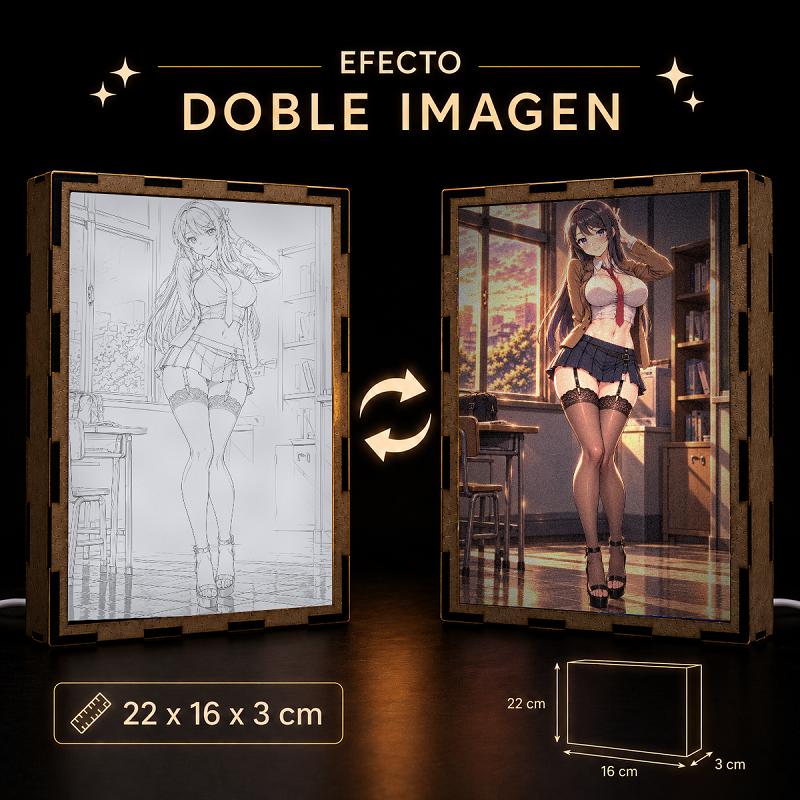 Lámpara LED Mai Sakurajima Bunny Girl Senpai Aula al Atardecer - producto AnimeWaifu