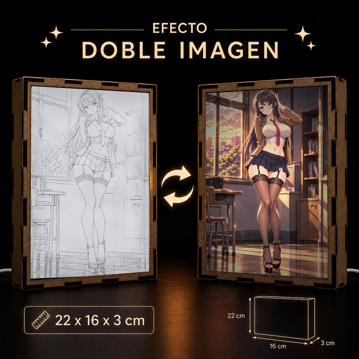 Lámpara LED Mai Sakurajima Bunny Girl Senpai Aula al Atardecer - producto AnimeWaifu