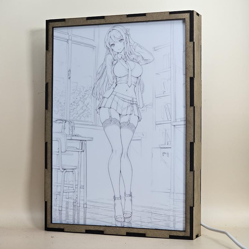 Lámpara LED Mai Sakurajima Bunny Girl Senpai Aula al Atardecer - lámpara apagada