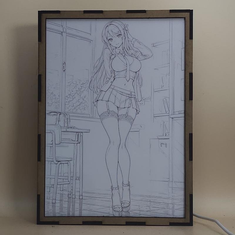 Lámpara LED Mai Sakurajima Bunny Girl Senpai Aula al Atardecer - lámpara apagada