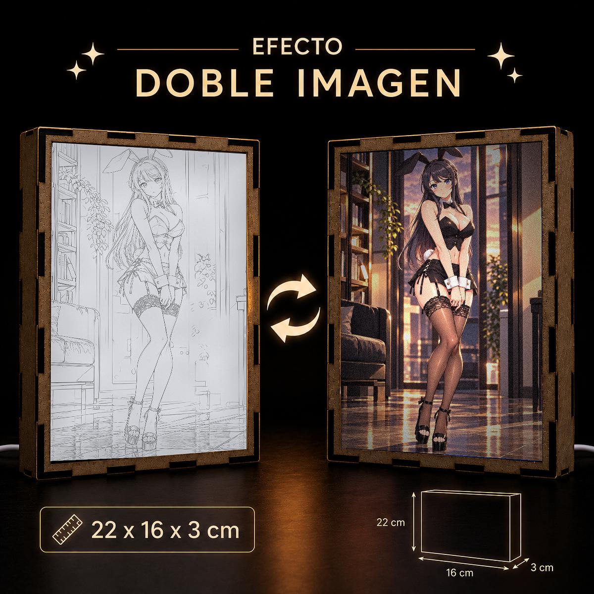 Lámpara LED Mai Sakurajima Bunny Girl Senpai Bunny Atardecer - producto AnimeWaifu