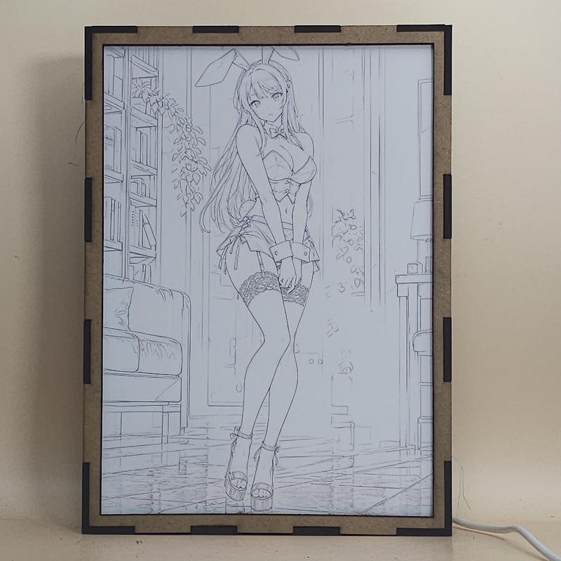 Lámpara LED Mai Sakurajima Bunny Girl Senpai Bunny Atardecer - lámpara apagada