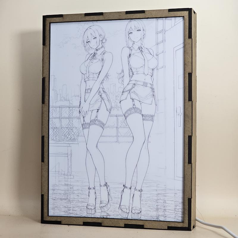 Lámpara LED Makima & Reze Chainsaw Man Azotea - lámpara apagada
