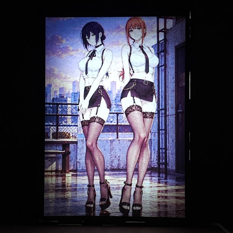Lámpara LED Makima & Reze Chainsaw Man Azotea - lámpara encendida