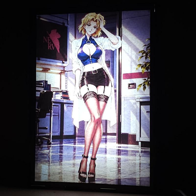 Lámpara LED Ritsuko Akagi Neon Genesis Evangelion NERV Laboratorio - lámpara encendida