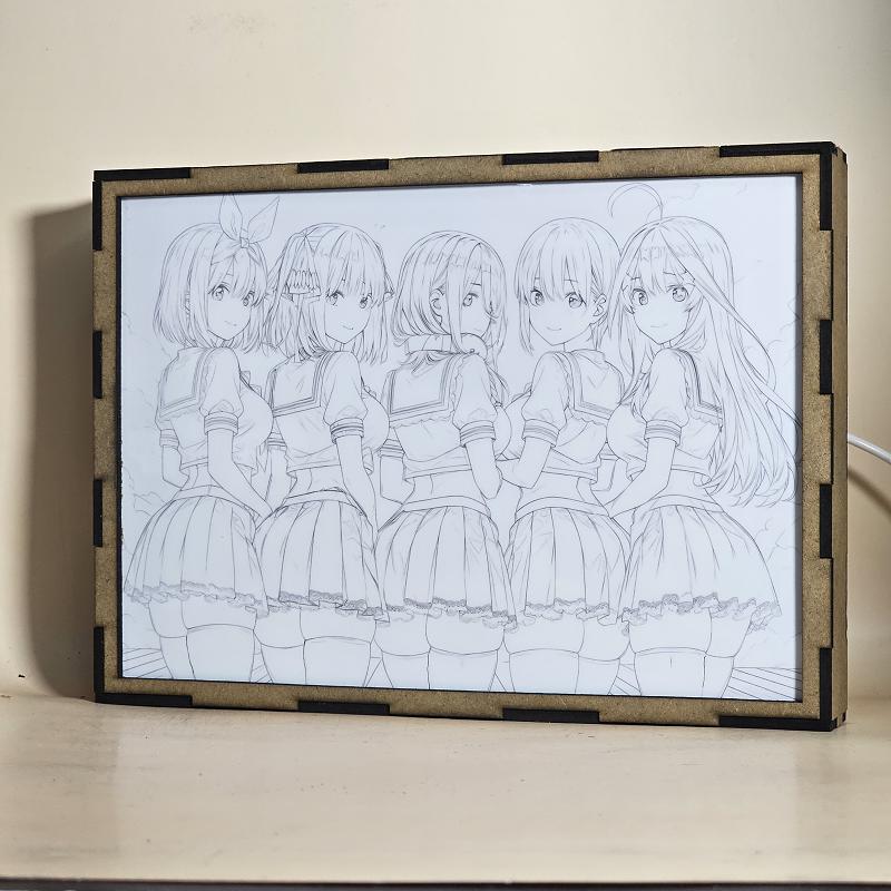 Lámpara LED de Las Quintillizas Nakano – Efecto Doble Imagen - imagen de galería