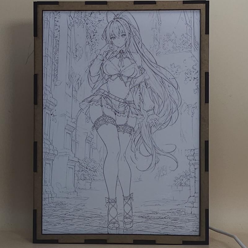 Lámpara LED Akeno Himejima High School DxD Jardín del Castillo - lámpara apagada
