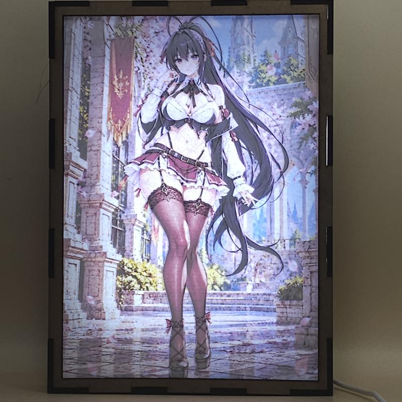 Lámpara LED Akeno Himejima High School DxD Jardín del Castillo - lámpara encendida con luz ambiente
