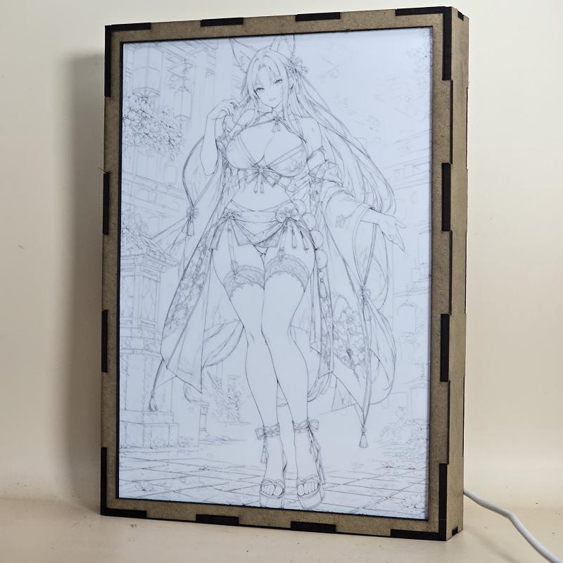Lámpara LED Kuroka High School DxD – Noche Japonesa - lámpara apagada