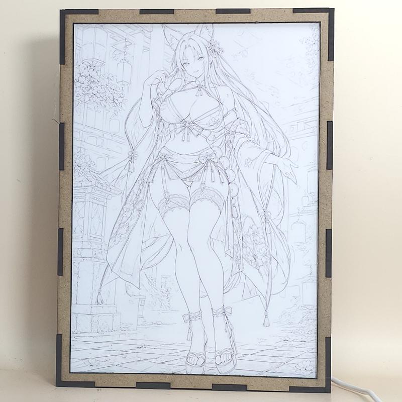 Lámpara LED Kuroka High School DxD – Noche Japonesa - lámpara apagada