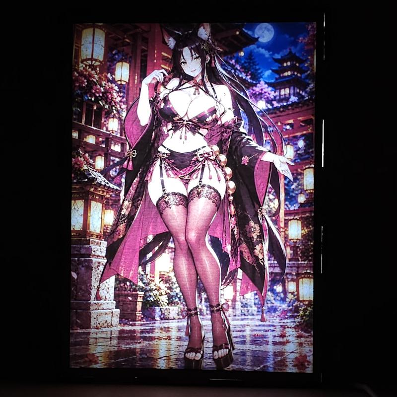 Lámpara LED Kuroka High School DxD – Noche Japonesa - lámpara encendida
