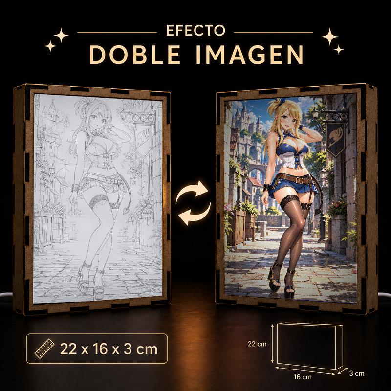 Lámpara LED Lucy Heartfilia Fairy Tail – Ciudad de Magnolia - producto AnimeWaifu