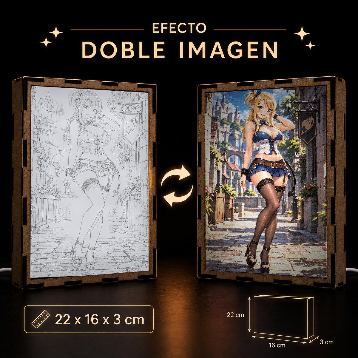 Lámpara LED Lucy Heartfilia Fairy Tail – Ciudad de Magnolia - producto AnimeWaifu