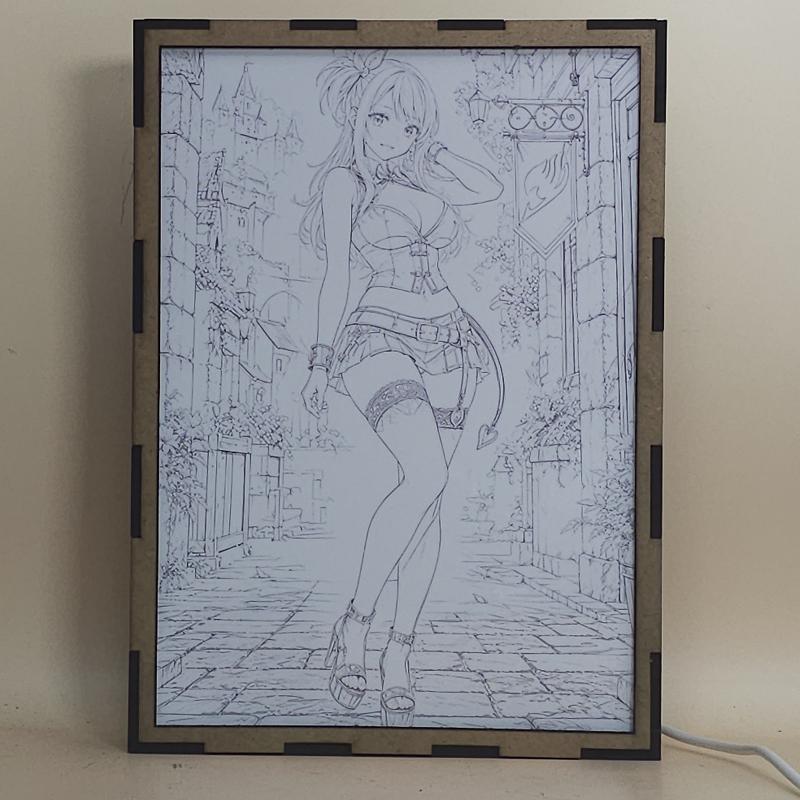 Lámpara LED Lucy Heartfilia Fairy Tail – Ciudad de Magnolia - lámpara apagada