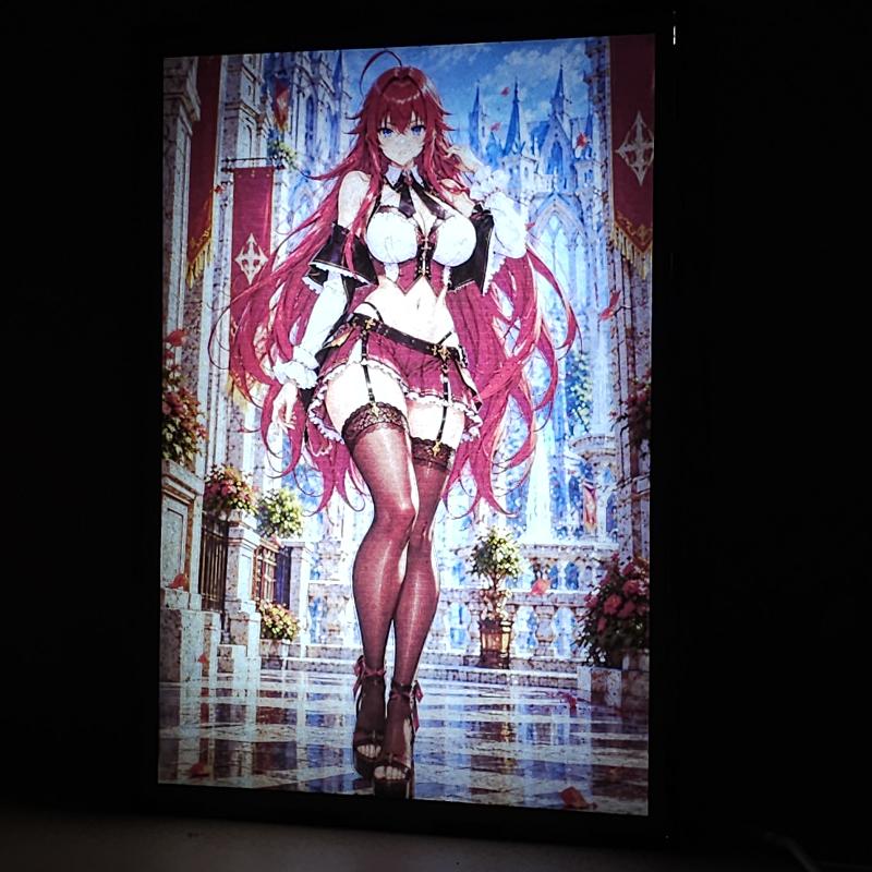 Lámpara LED Rias Gremory High School DxD – Castillo Gótico - lámpara encendida