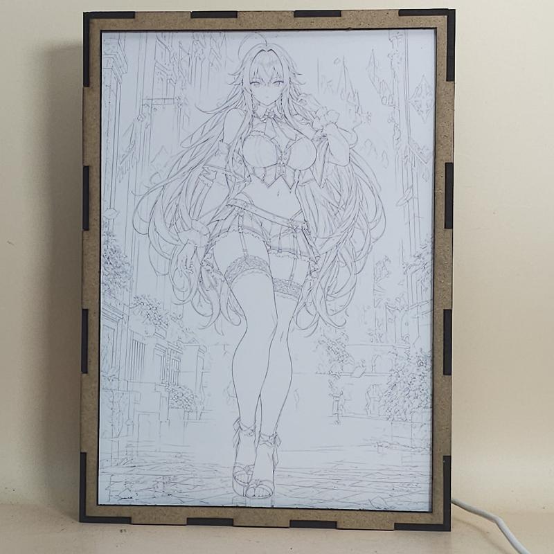 Lámpara LED Rias Gremory High School DxD – Castillo Gótico - lámpara apagada