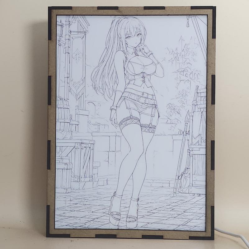 Lámpara LED Shizuku Yaegashi Arifureta – Ciudad del Castillo - lámpara apagada