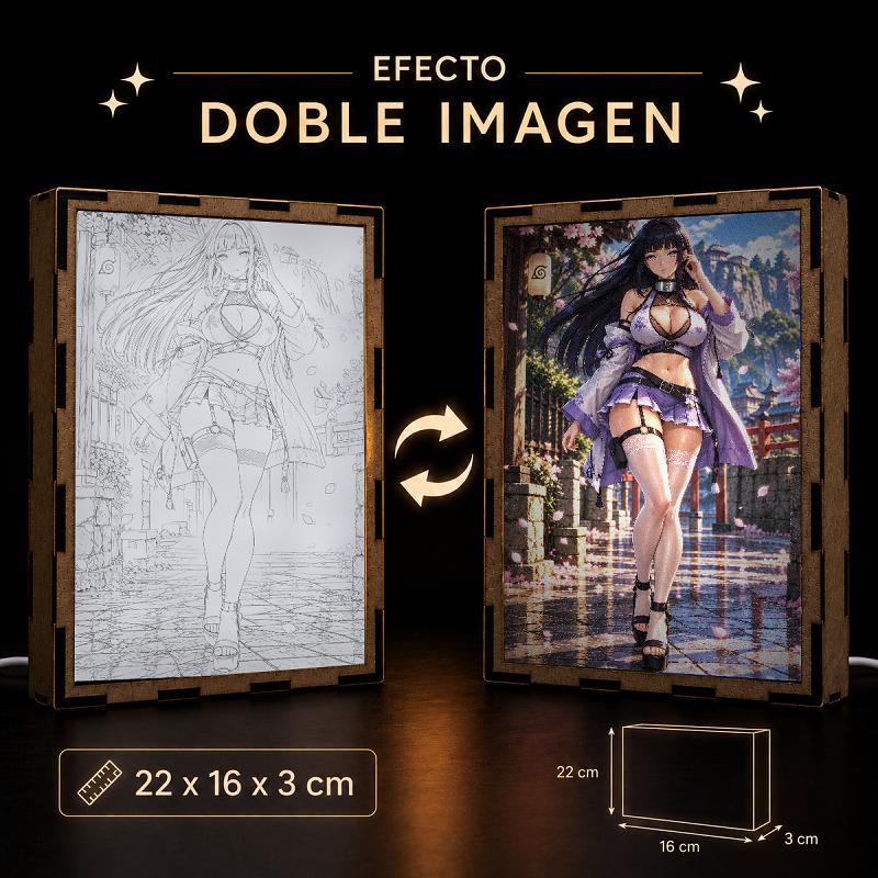 Lámpara LED Hinata Hyuga Naruto – Konoha en primavera - producto AnimeWaifu