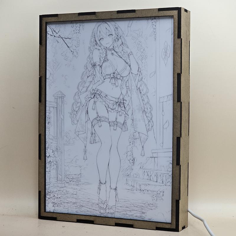 Lámpara LED Mitsuri Kanroji Demon Slayer – Jardín japonés - lámpara apagada